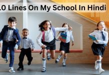 10 Lines On My School In Hindi